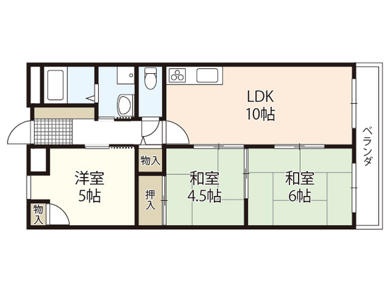 広島市中区舟入中町のマンションの間取り