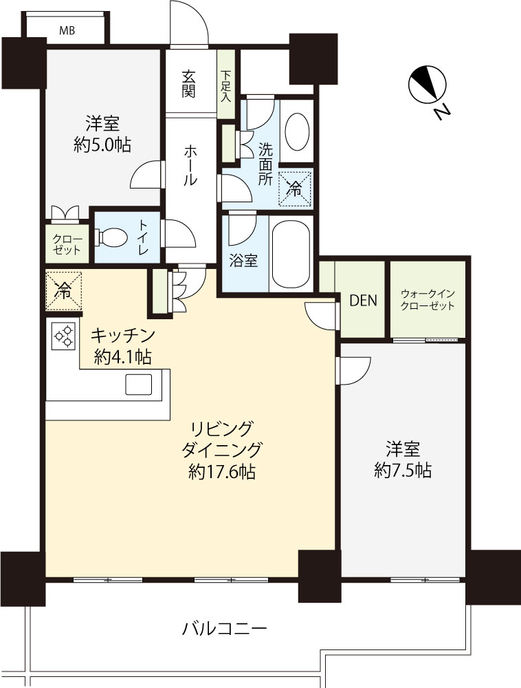 BEACON Tower Residenceの間取り