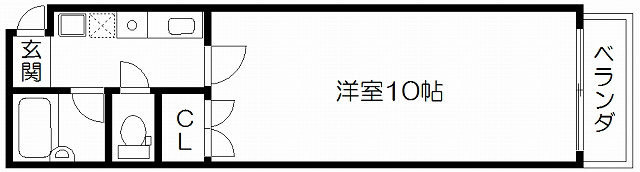 京都市上京区三条殿町のマンションの間取り