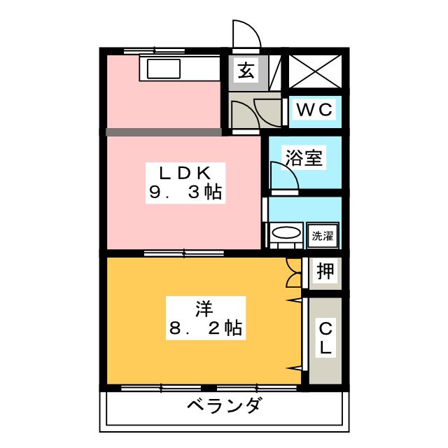 サンハイムアサヒの間取り