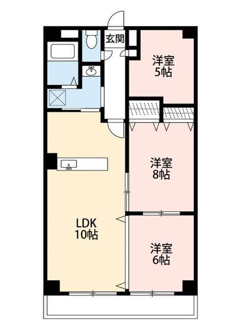 【さいたま市北区東大成町のマンションの間取り】