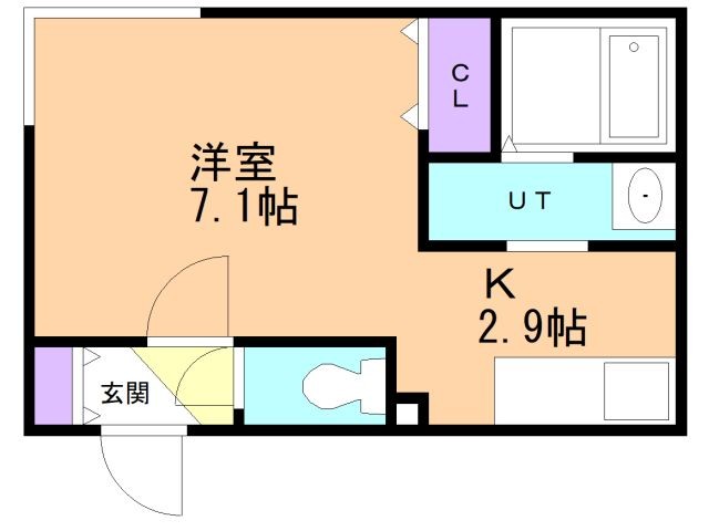 北広島市共栄町のマンションの間取り