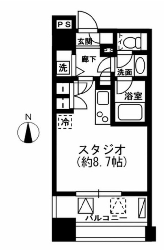 レジディア市ヶ谷の間取り