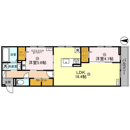 仮称D-room　新家2丁目の間取り