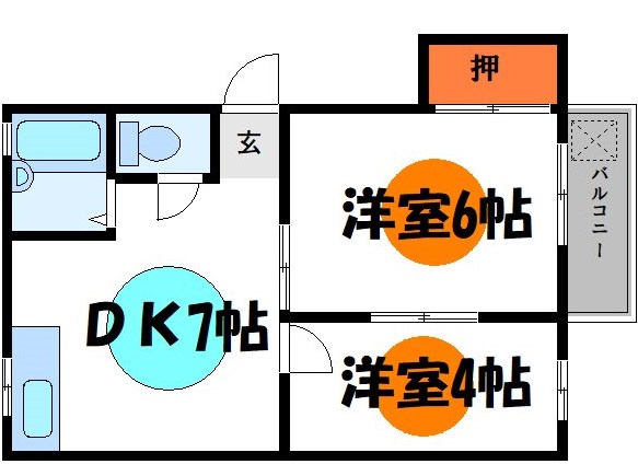 葛飾区柴又のアパートの間取り