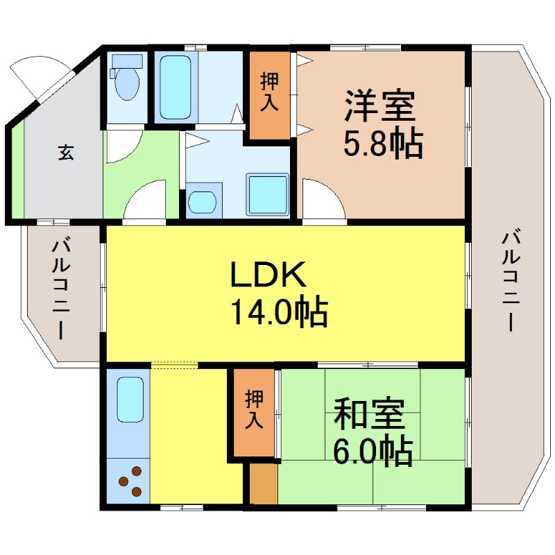 名古屋市東区泉のマンションの間取り