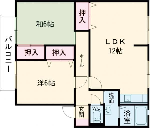 【サンガーデンひあさＣ棟の間取り】