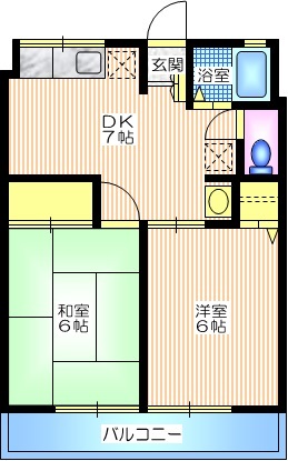 シティハイム　コーポアベAの間取り