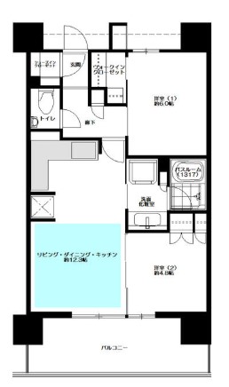 荒川区東日暮里のマンションの間取り