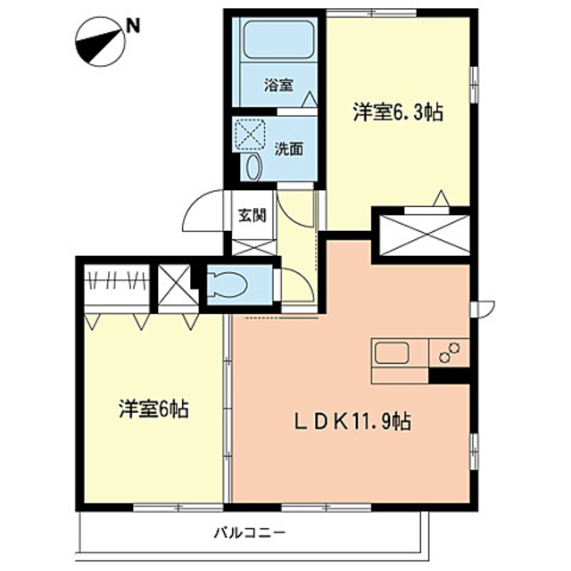 リヴィエール本町IIの間取り