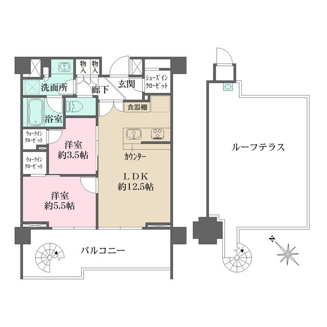 世田谷区中町のマンションの間取り