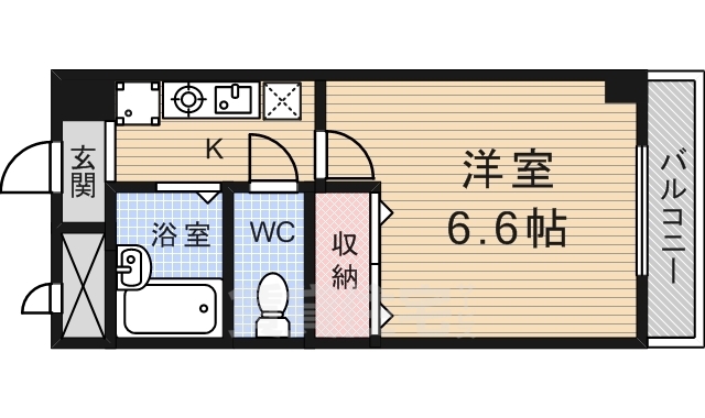 京都市伏見区南部町のマンションの間取り