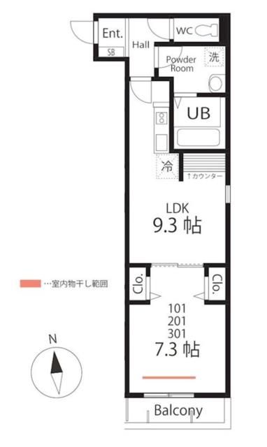 横浜市栄区桂町のアパートの間取り