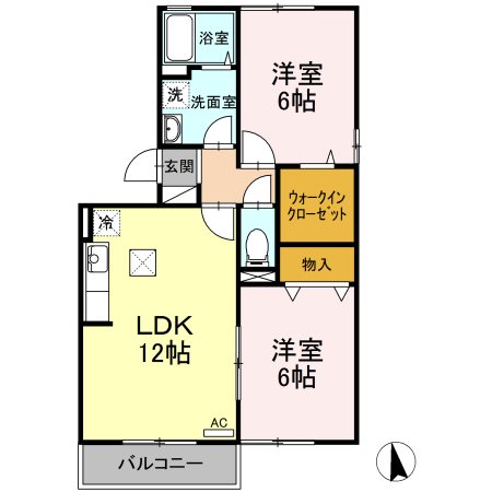 シャルマンＡの間取り