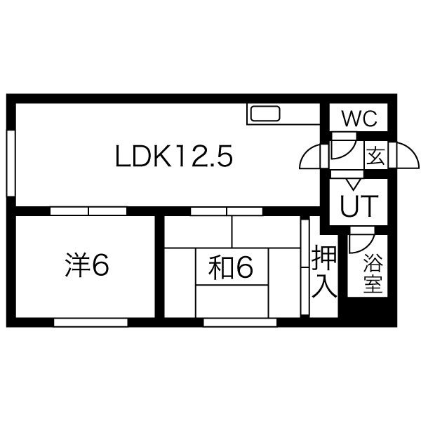 札幌市豊平区豊平五条のマンションの間取り