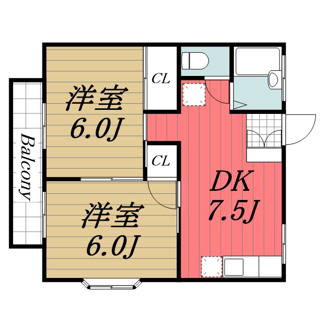 パールハイツ山崎の間取り