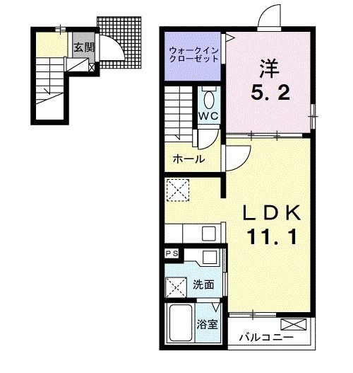 リブリオポラ　Ｄの間取り