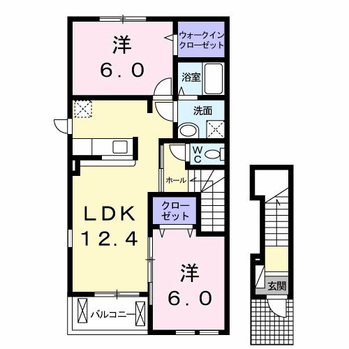 アクアクロスＢの間取り