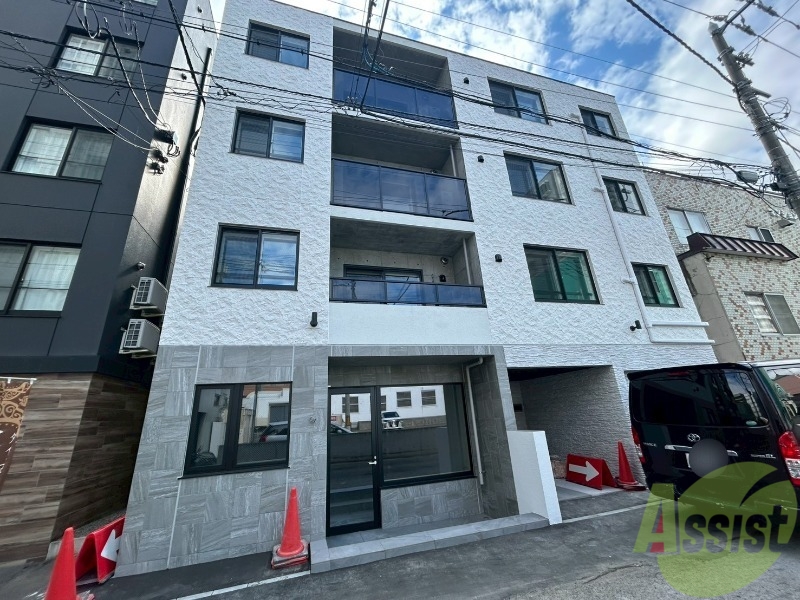 建物外観　完成予想パース　札幌市北区北四十条西「Ｈａｒｎｅｓｓ麻生」