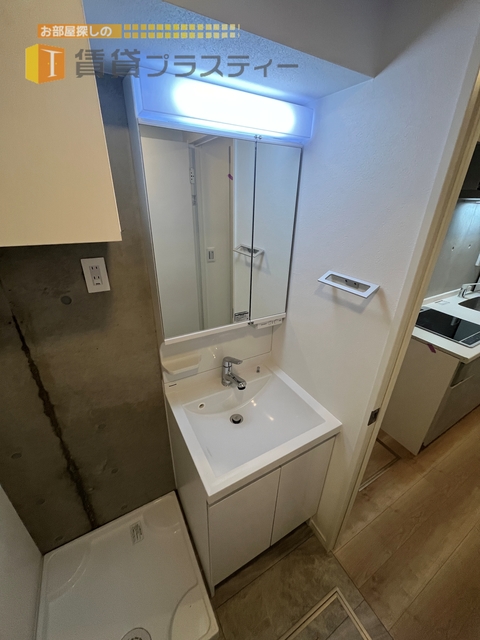 洗面設備　準備が捗る独立タイプ。