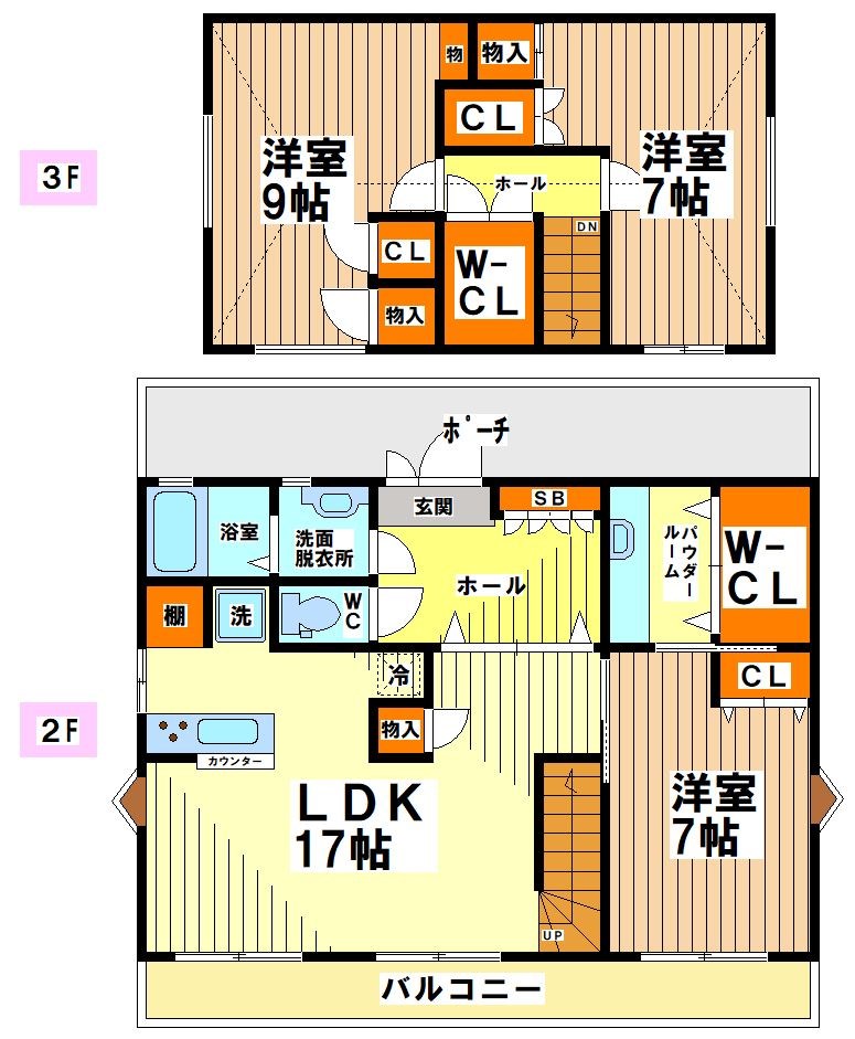 京王線 代田橋駅 徒歩7分 3階建 築31年の間取り写真
