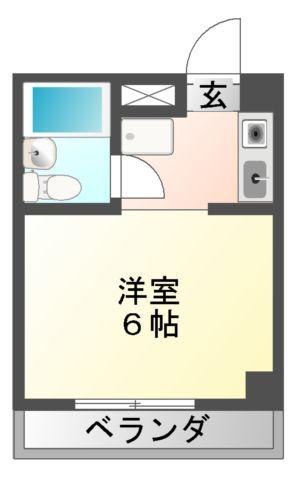 楽天地マンションの間取り写真