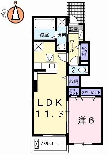 ハイソラーレIの間取り写真