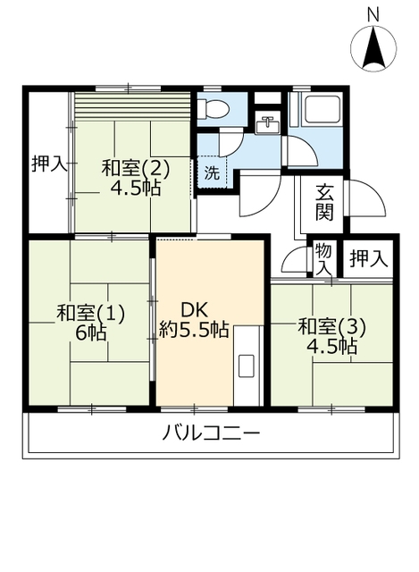 UR南新田の間取り写真
