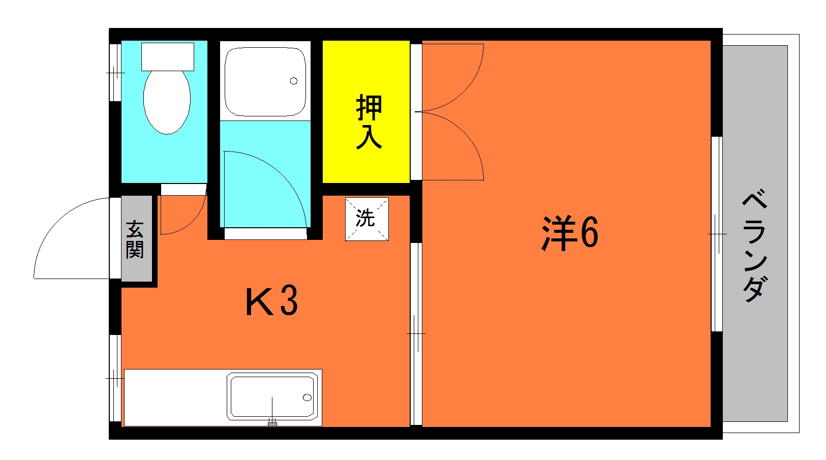 光コーポの間取り