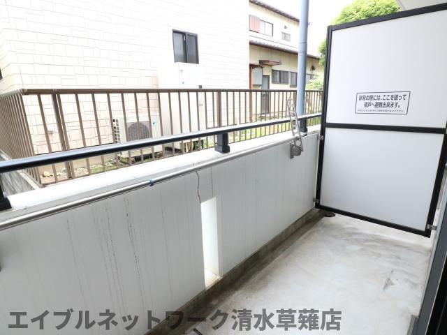 【静岡市清水区中之郷のマンションのバルコニー】