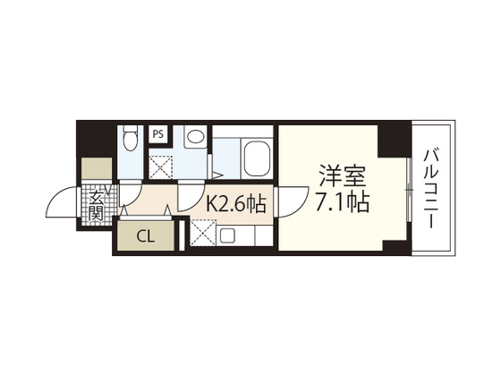 広島市西区南観音のマンションの間取り