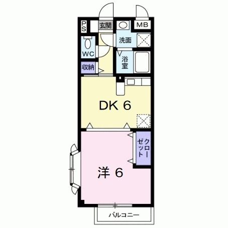 北九州市小倉南区徳力新町のアパートの間取り