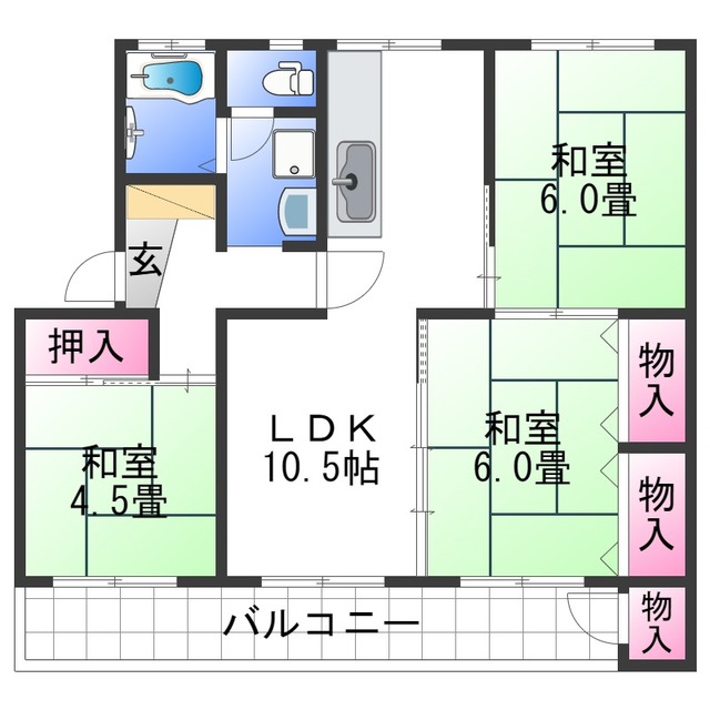 ネスタ花山の間取り