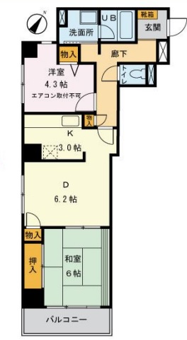 【千代田区神田猿楽町のマンションの間取り】