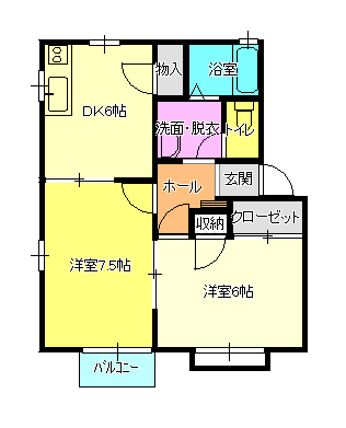 ハーモニータウン中山１０号棟の間取り