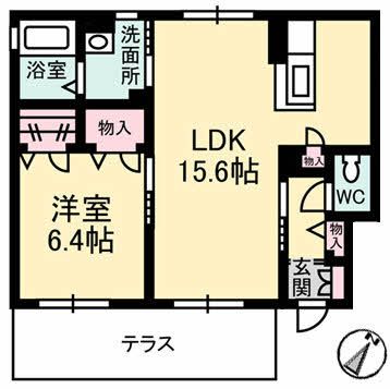 サンライズＳＡＫＡＩ　B棟の間取り