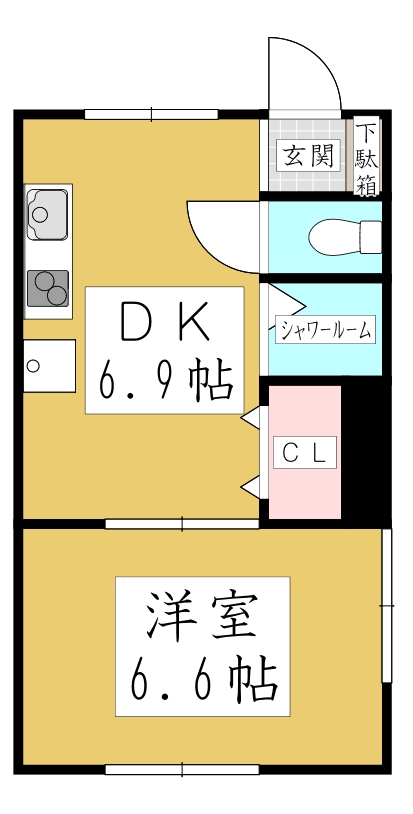 イワモトビル　ホワイトコーポラスの間取り