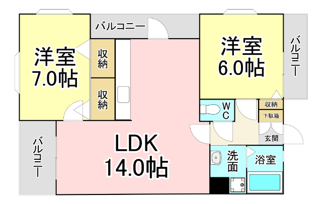 シャイニーヒルズの間取り