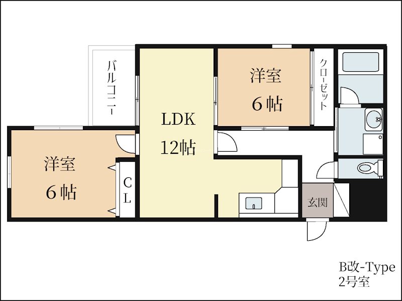 第二長法寺マンションの間取り