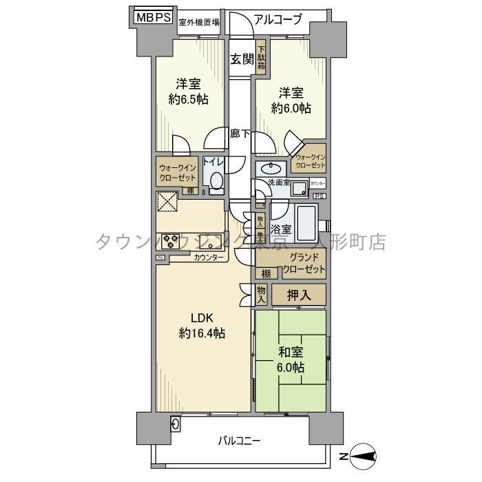 江東区亀戸のマンションの間取り