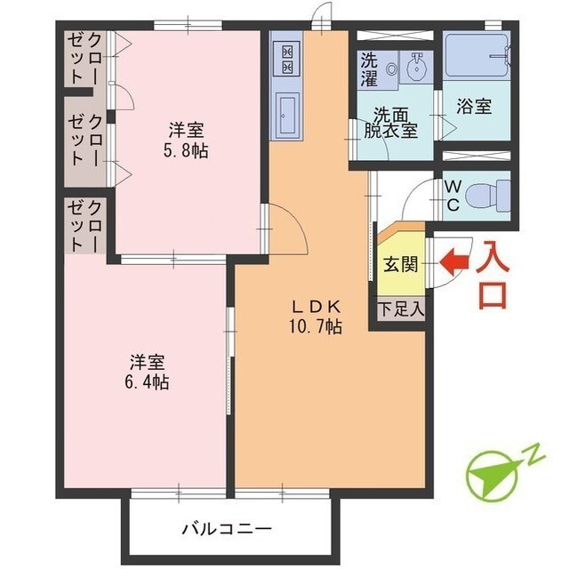 Ｍａｉｓｏｎさくら　Ｄ棟の間取り