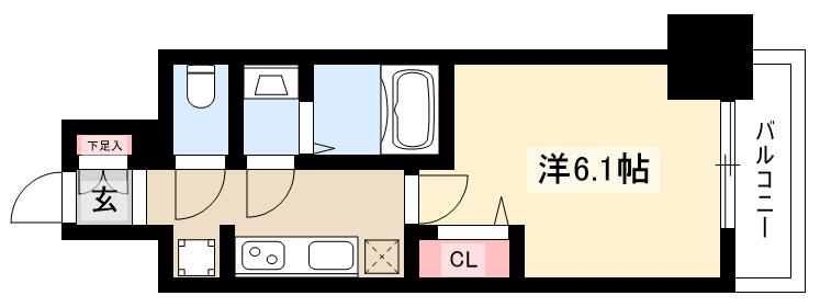 ディアレイシャス浅間町IIIの間取り