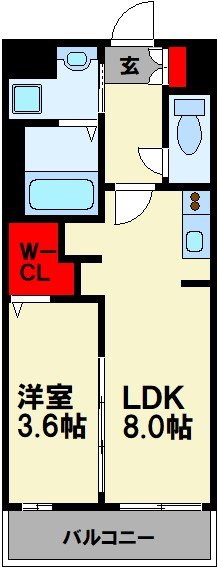 アヴェニール横田の間取り