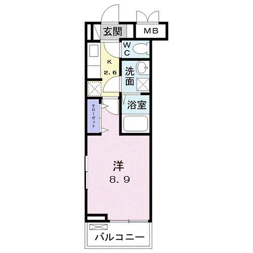 川越市稲荷町のアパートの間取り