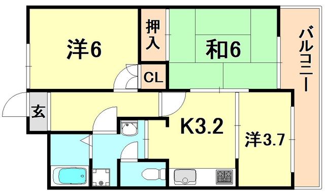 兵庫駅前アーバンライフの間取り