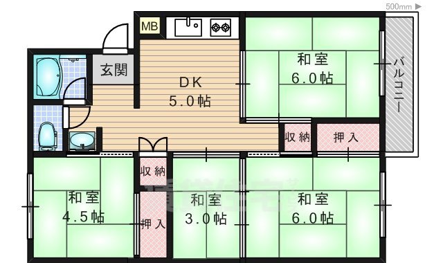 石原住宅E棟の間取り