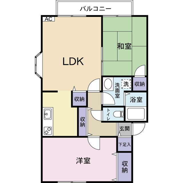 ハイカムールベルテIIの間取り