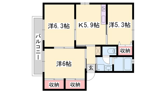 メゾンHIKOの間取り