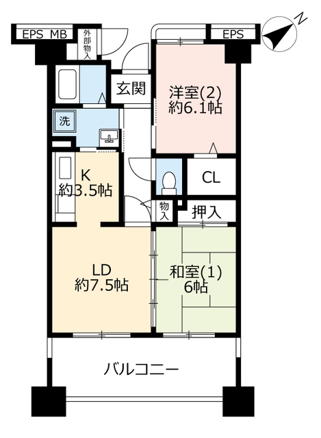 ＵＲプラザシティ新所沢けやき通り第三の間取り