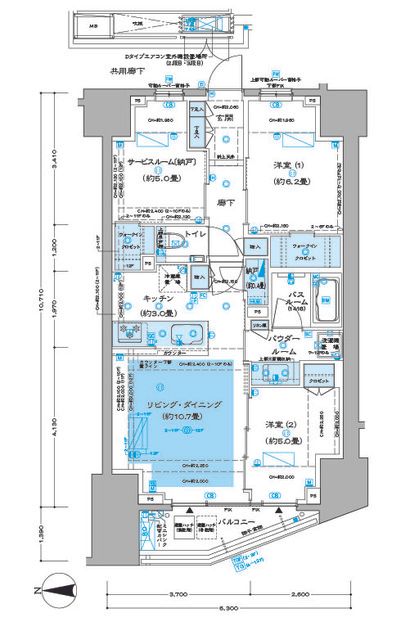 ディームス方南町の間取り